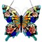CHLOE Lighting 24 Inch Glass Window Panel with Butterfly Design, Multicolor